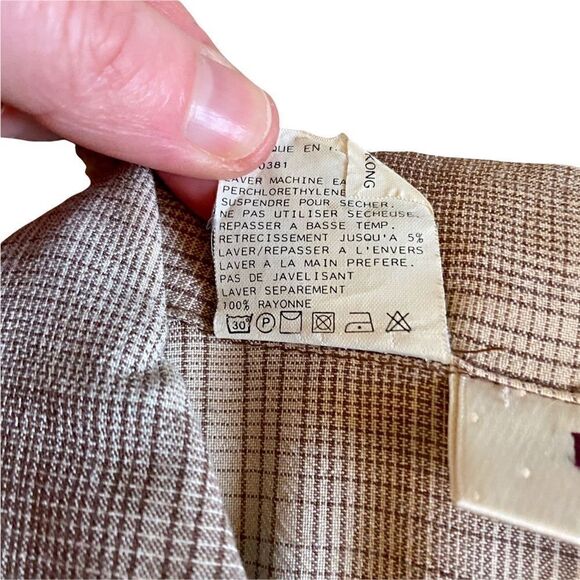 Vintage 90s InWear Brown Checked Jacket - Picture 8 of 11